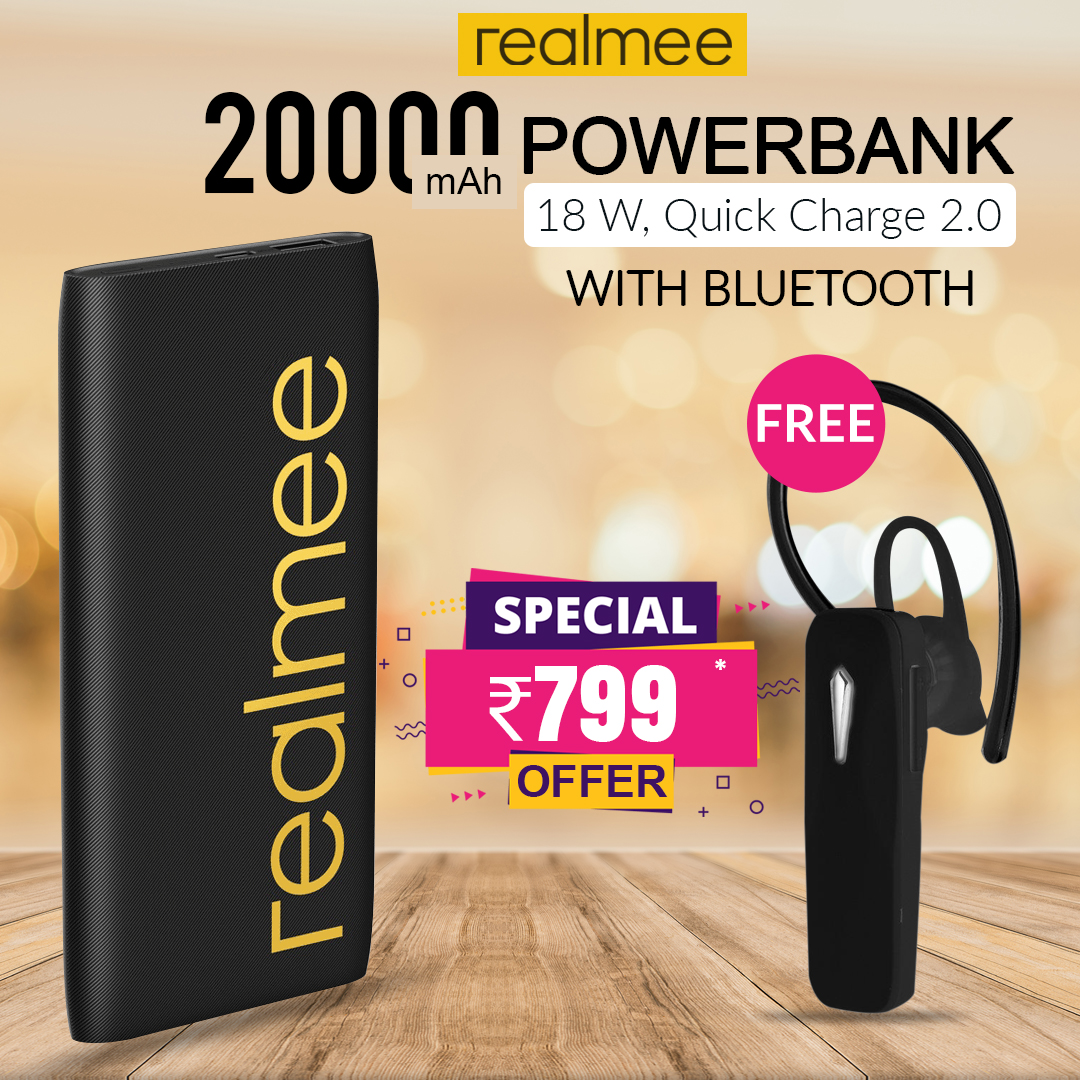 20000mAh Powerbank With Free Bluetooth