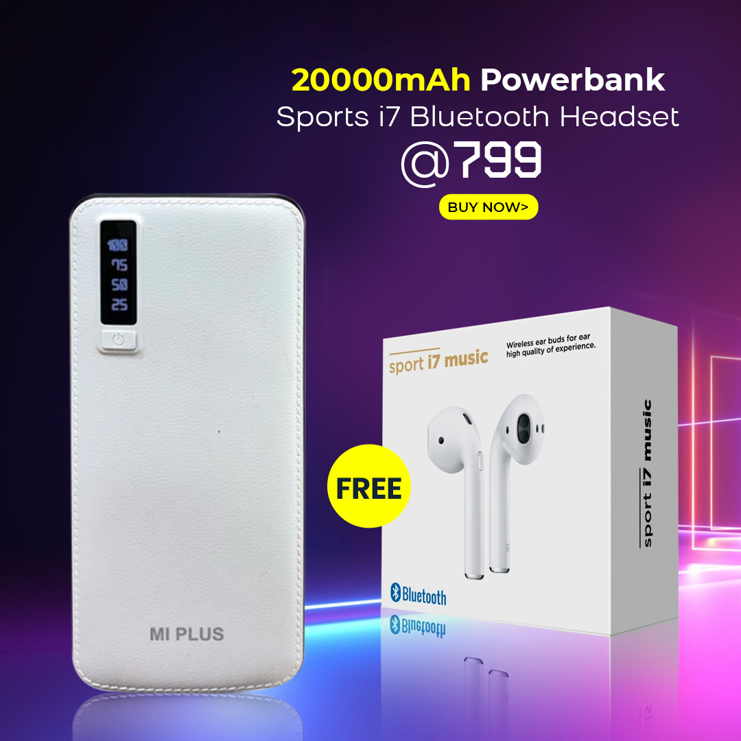 28000 Mah  Powerbank with free Sports Pro Bluetooth Warranty 1 Year
