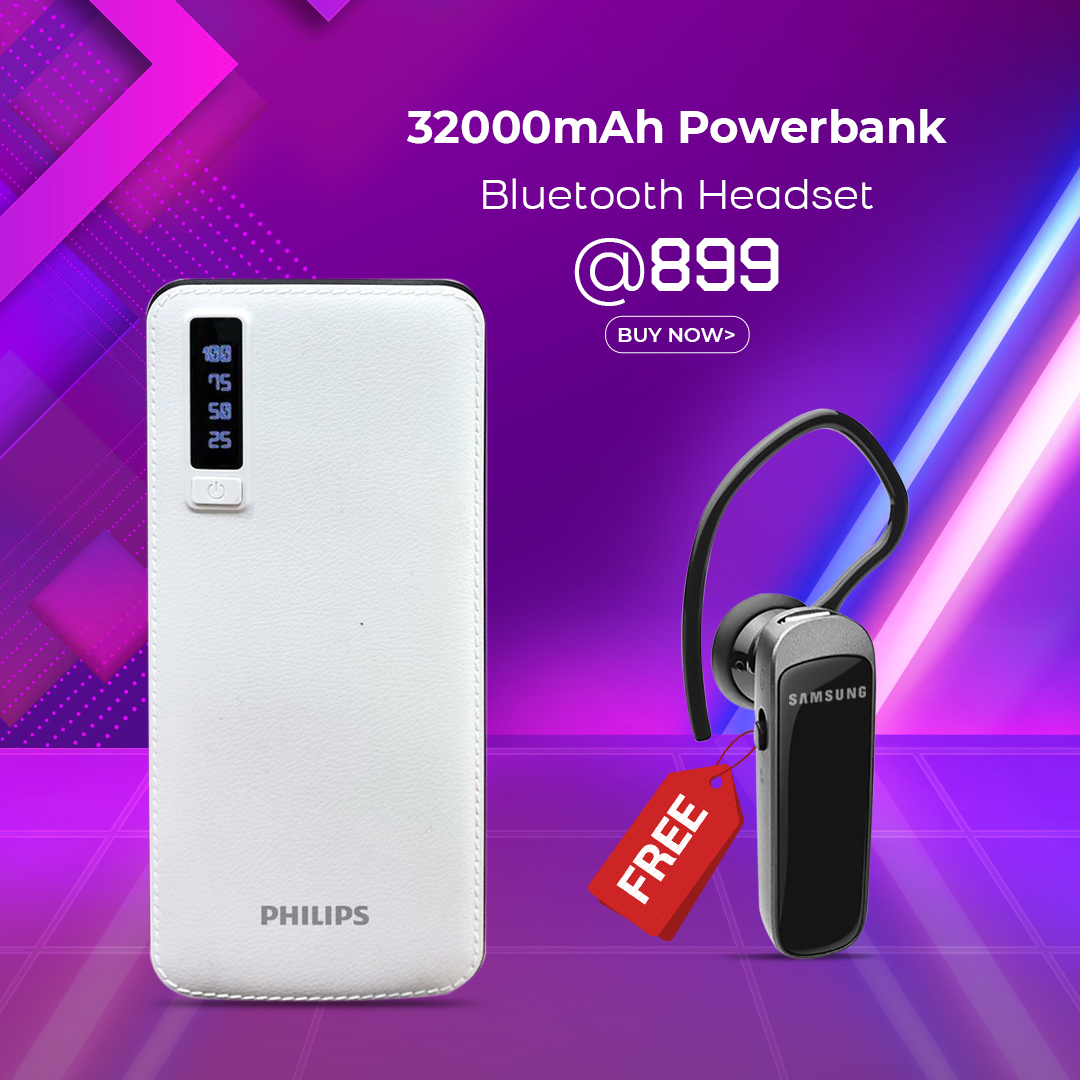 Philips11000 mAh Power Bank with free bluetooth
